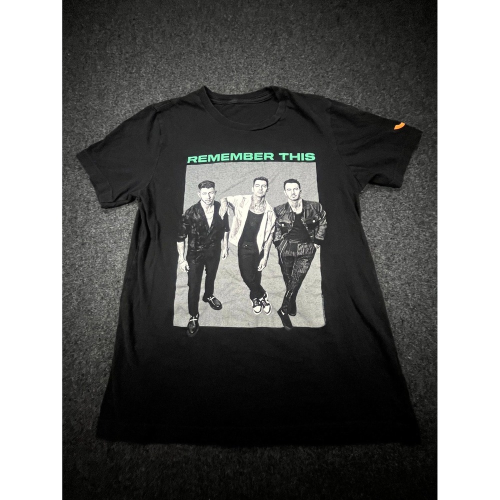 Jonas Brothers Remember This Tour 2021 Concert T Shirt Men's M/L Black Crew Neck